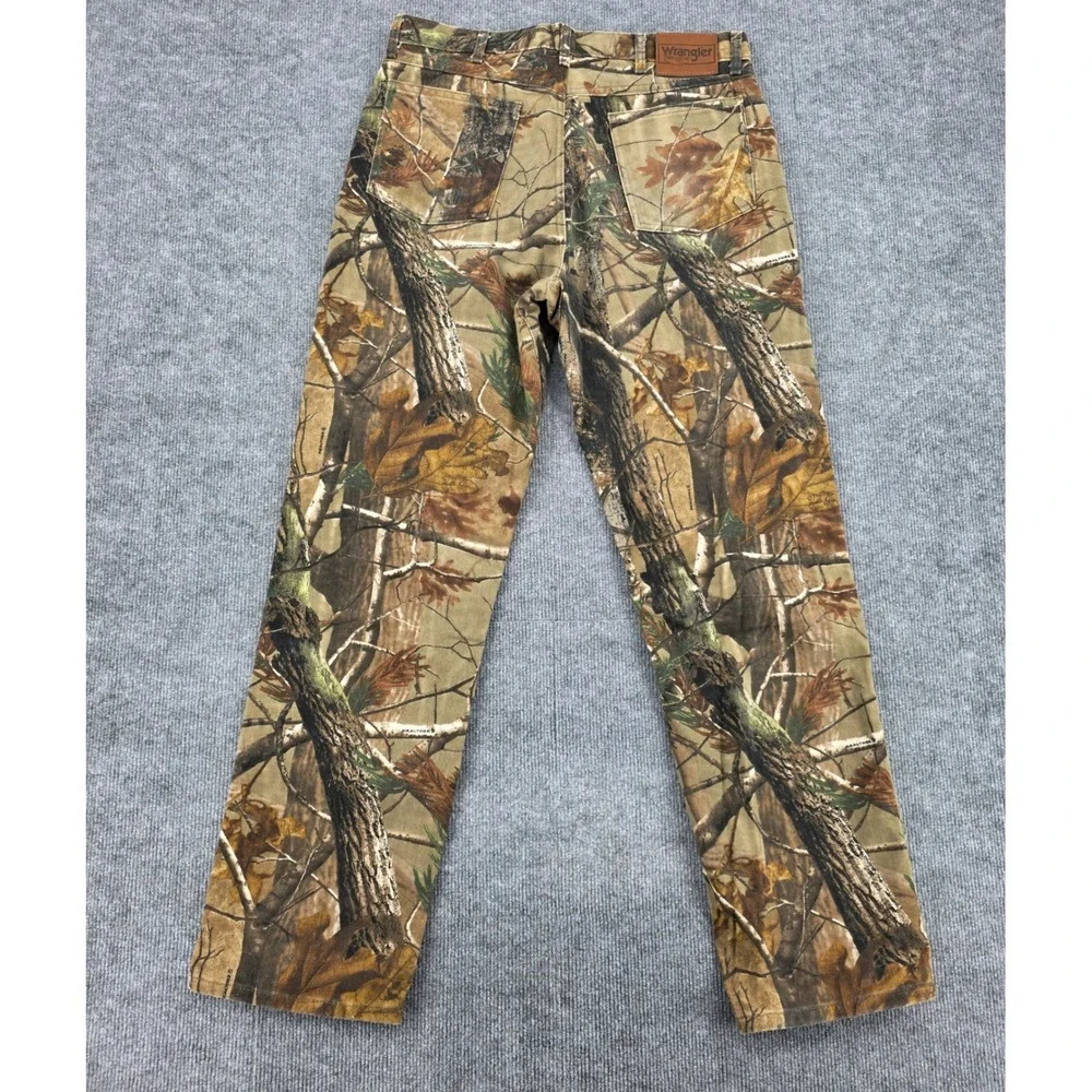 Wrangler Pro Gear Realtree Camo Pants Mens 34x32 Straight Leg Cotton PG001AP